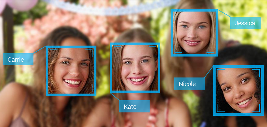 Face recognition across a crowd
