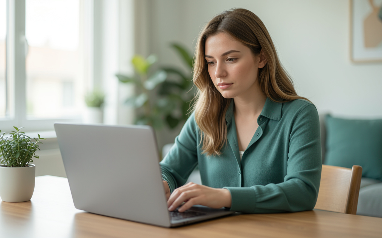 Customer completing Video KYC identity verification on a laptop